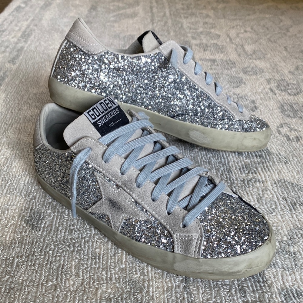 Golden sneakers